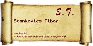Stankovics Tibor névjegykártya
